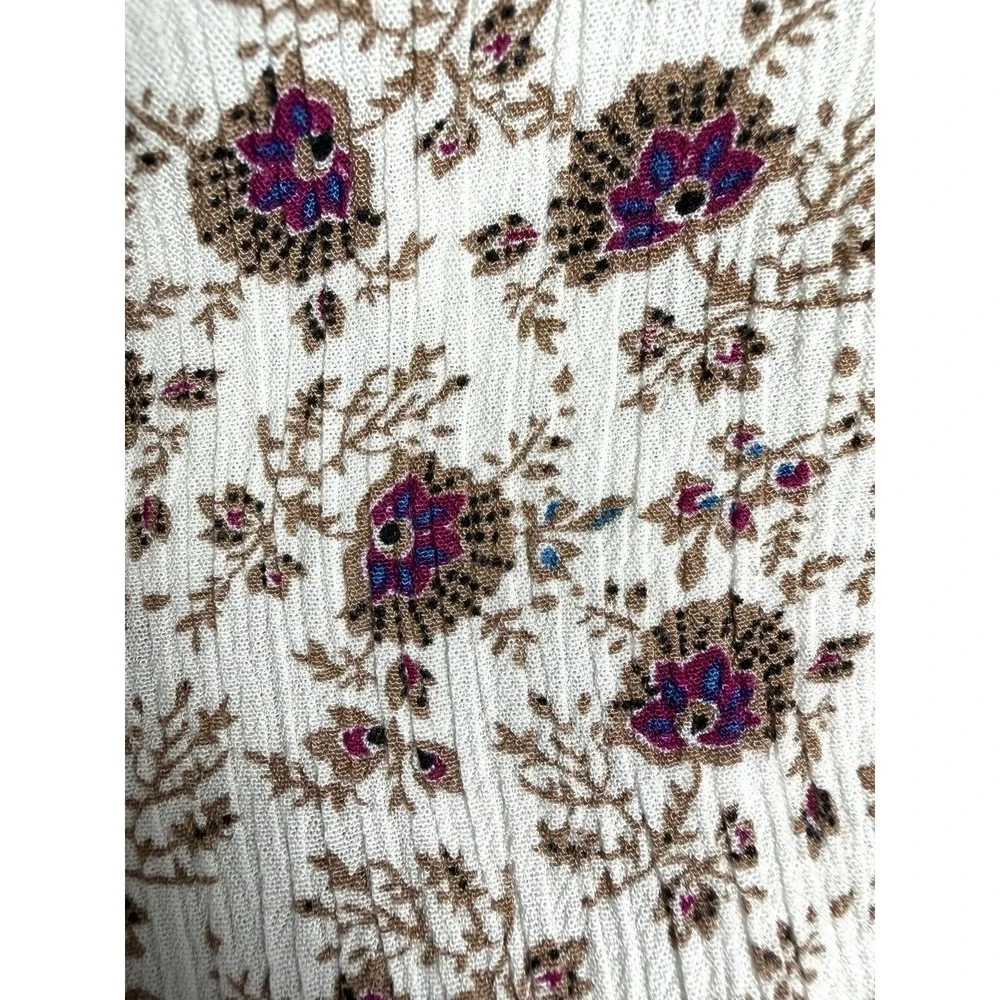 POL Romantic Floral Oversized Tunic Top Boho Peasant Fairy Women's Size Large
